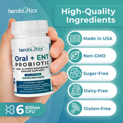 Herobiotics vegan sugar-free label highlights a natural, everyday probiotic option.