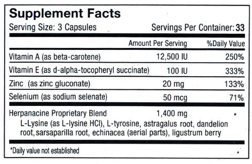 Herpanacine Diamond capsules closeup for easy dosing.