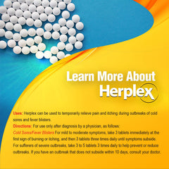 Herplex Active ingredients list highlights a homeopathic blend