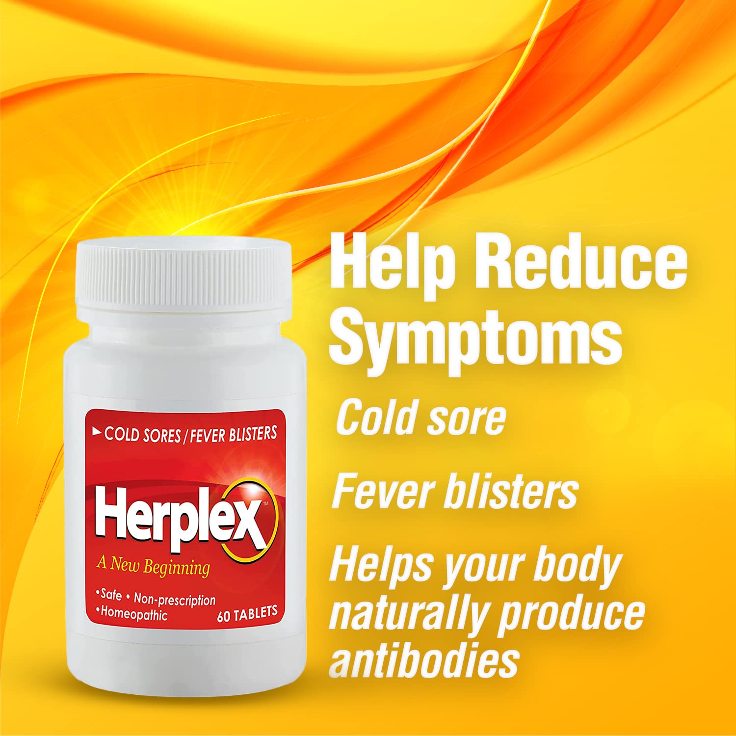 Herplex Premium Tablets ingredient list highlighting the homeopathic formula.