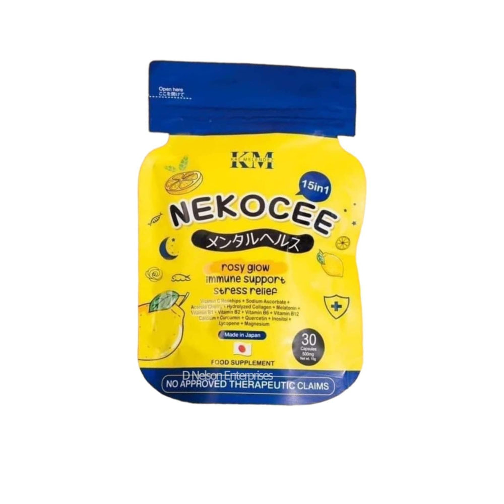 HerSkin Nekocee capsules for bedtime use with melatonin for restful evenings.