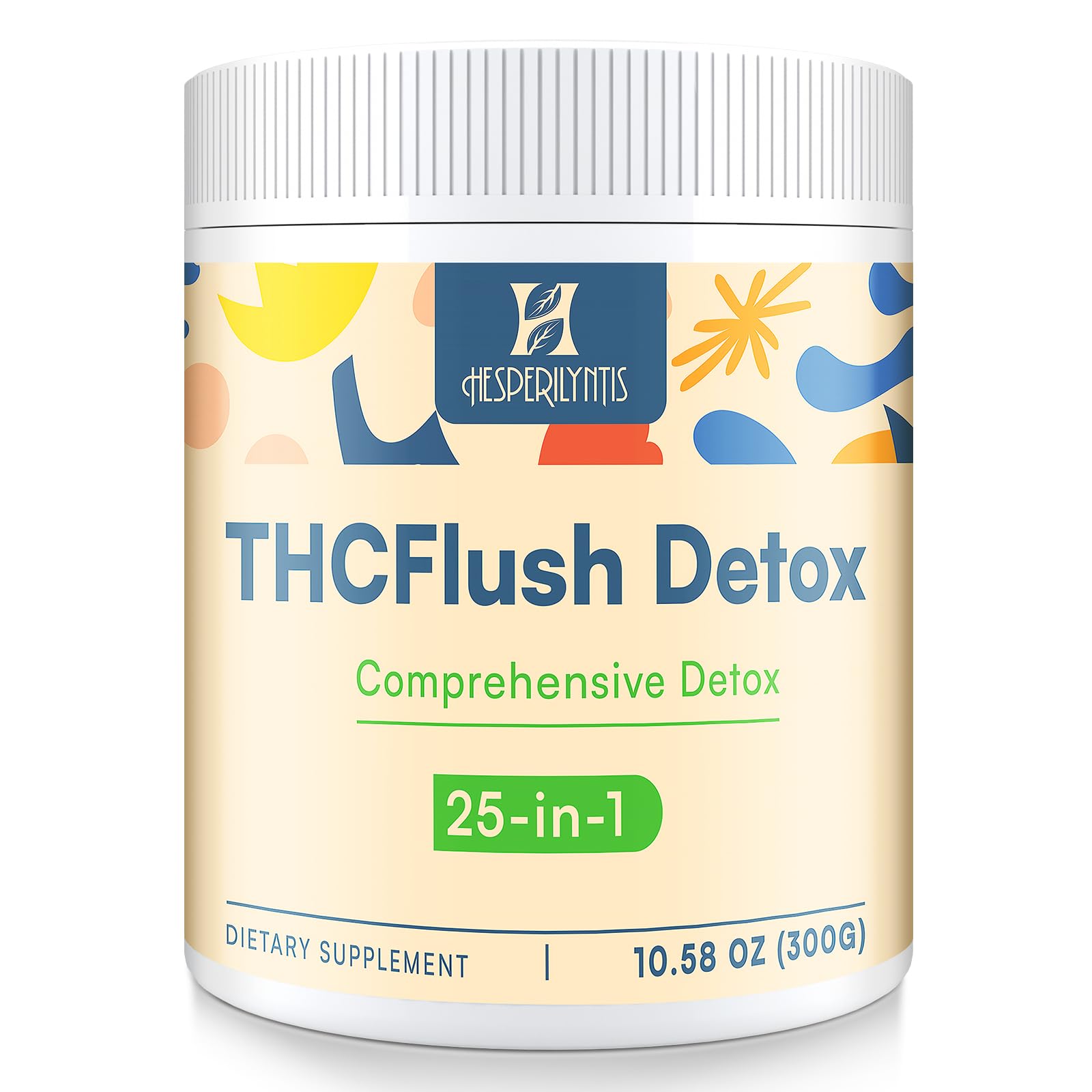Hesperilyntis detox powder bottle being poured for a daily wellness ritual.