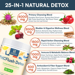 Hesperilyntis detox powder being stirred with water for easy daily use.