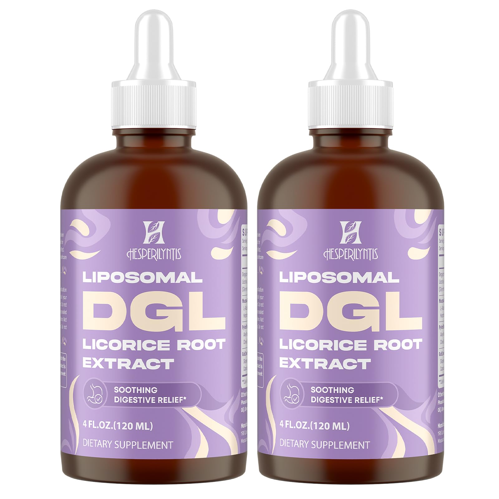 Hesperilyntis Liposomal DGL bottle for quick, on-the-go digestive support.