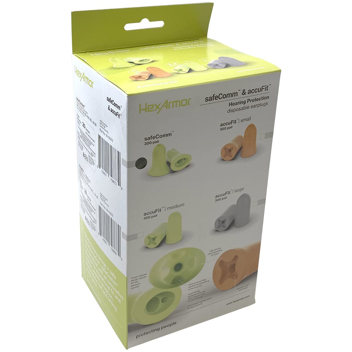 HexArmor SafeComm ergonomic oval opening fits the ear canal comfortably.