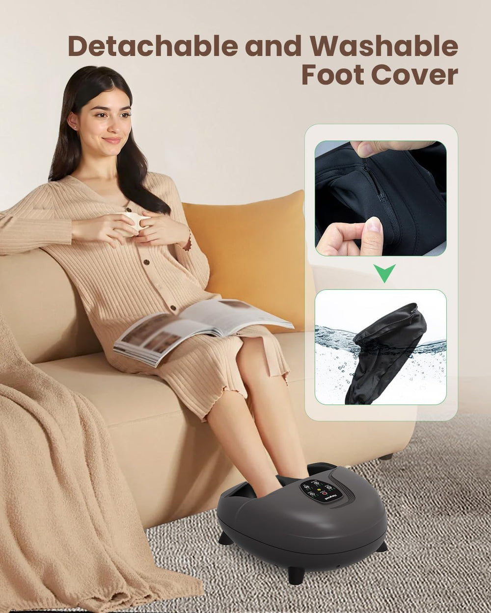 Heycool four raised legs improve stability and foot positioning.