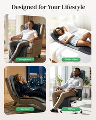 Heycool massage pad on sofa enables effortless unwinding after work.