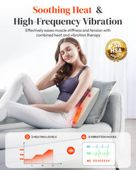 Heycool massage pillow with remote control for easy operation at home or in car