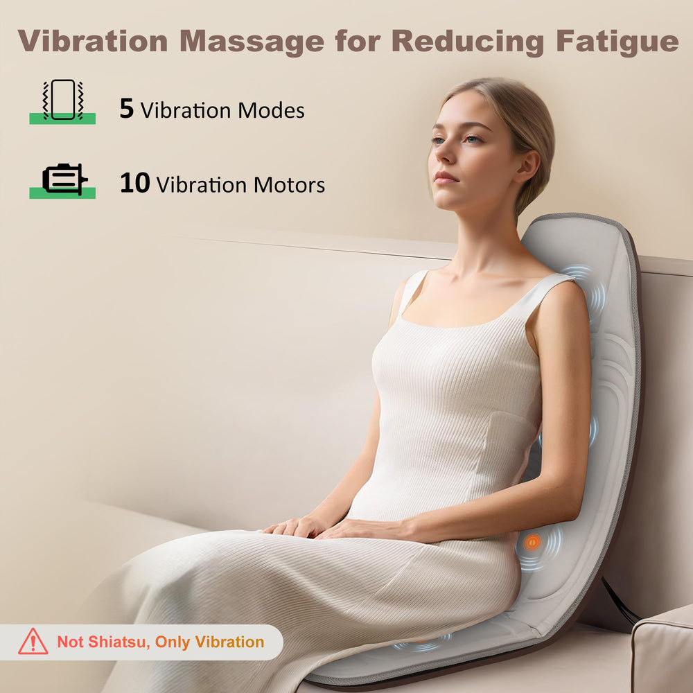 Heycool chair pad targets neck and upper back for stress relief.