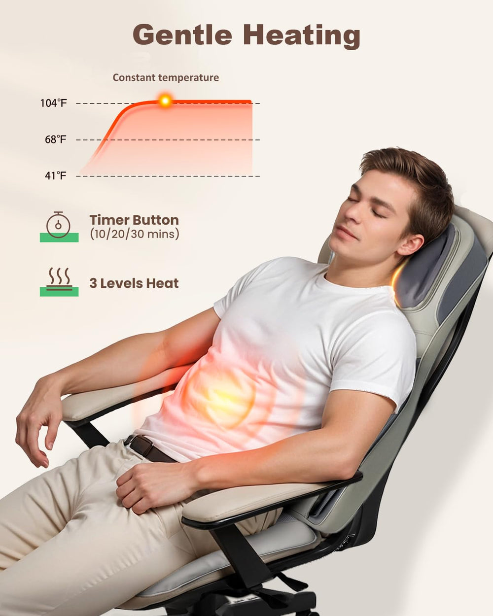 Heycool seat vibration massage eases tension during work.