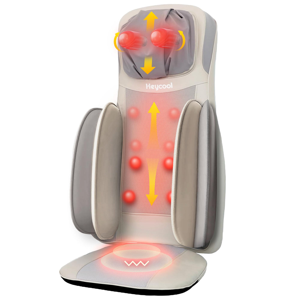 Heycool shiatsu back massager with heat for home use.