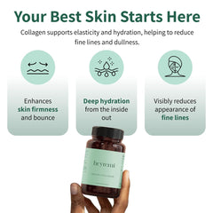 heyremi Advanced Biotin Collagen Gummies label close-up shows ingredients for skin elasticity