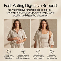 Heyremi Debloat Gummies after-meal serving demonstrates quick, tasty daily digestive support.