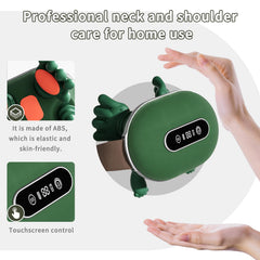 HGUIEPGSQZG ergonomic neck massager with straps supports hands-free use.