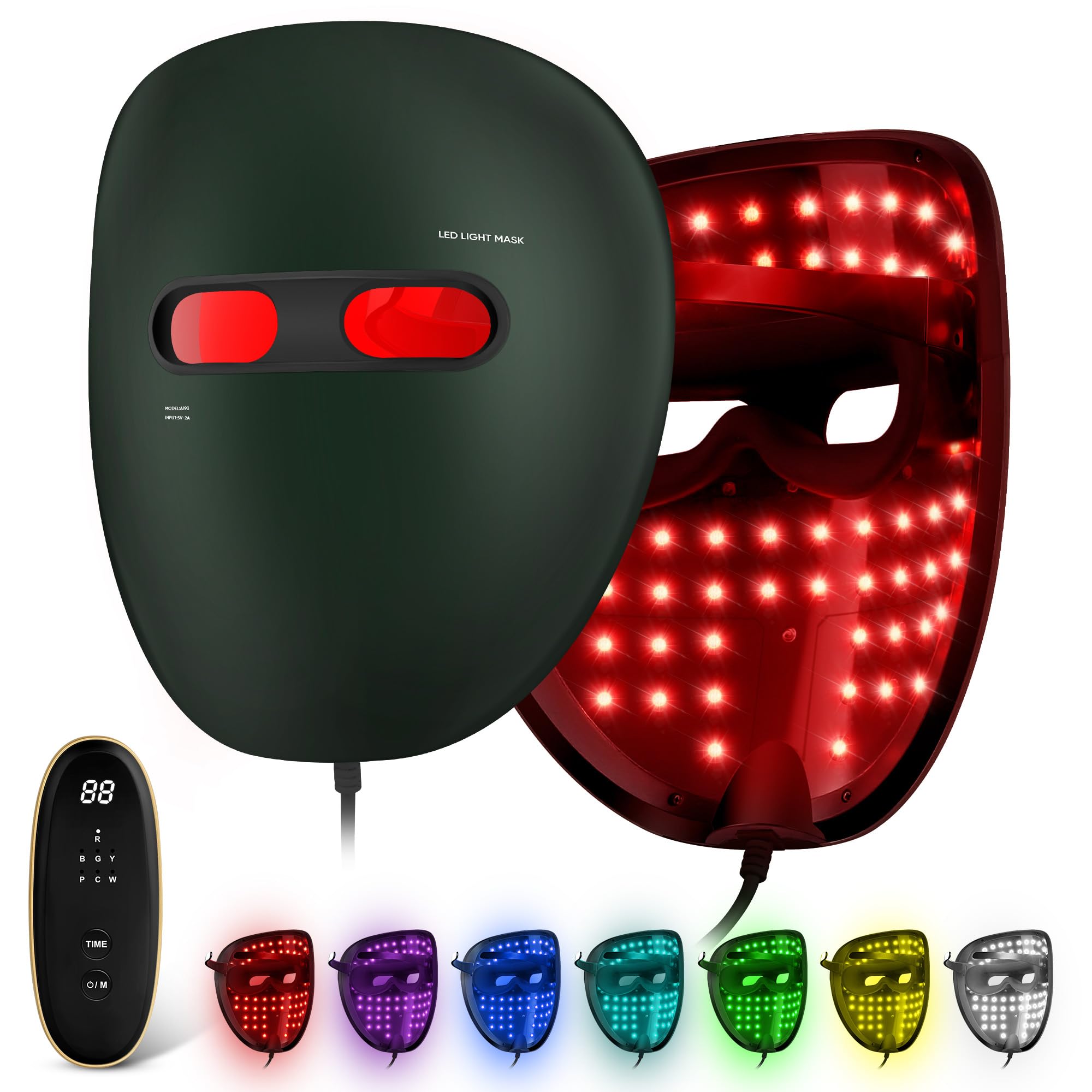 HGYYGACN red light mask on the face for a soothing skincare session