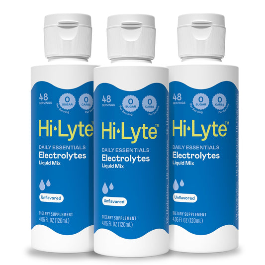 Hi-Lyte bottle pours into water for fast, calorie-free hydration.