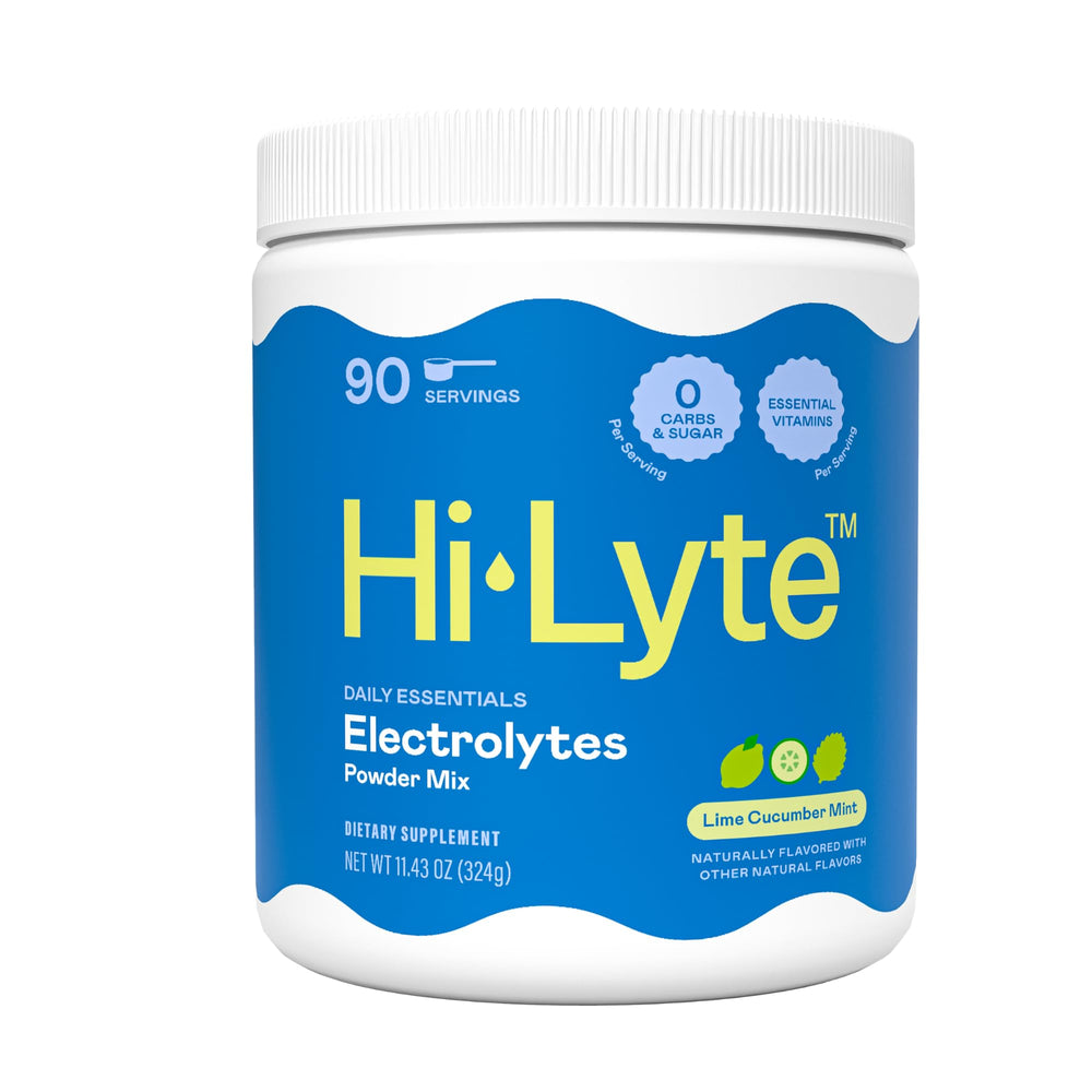 Hi-Lyte Daily Essentials bottle pour showing quick hydration on the go during workouts