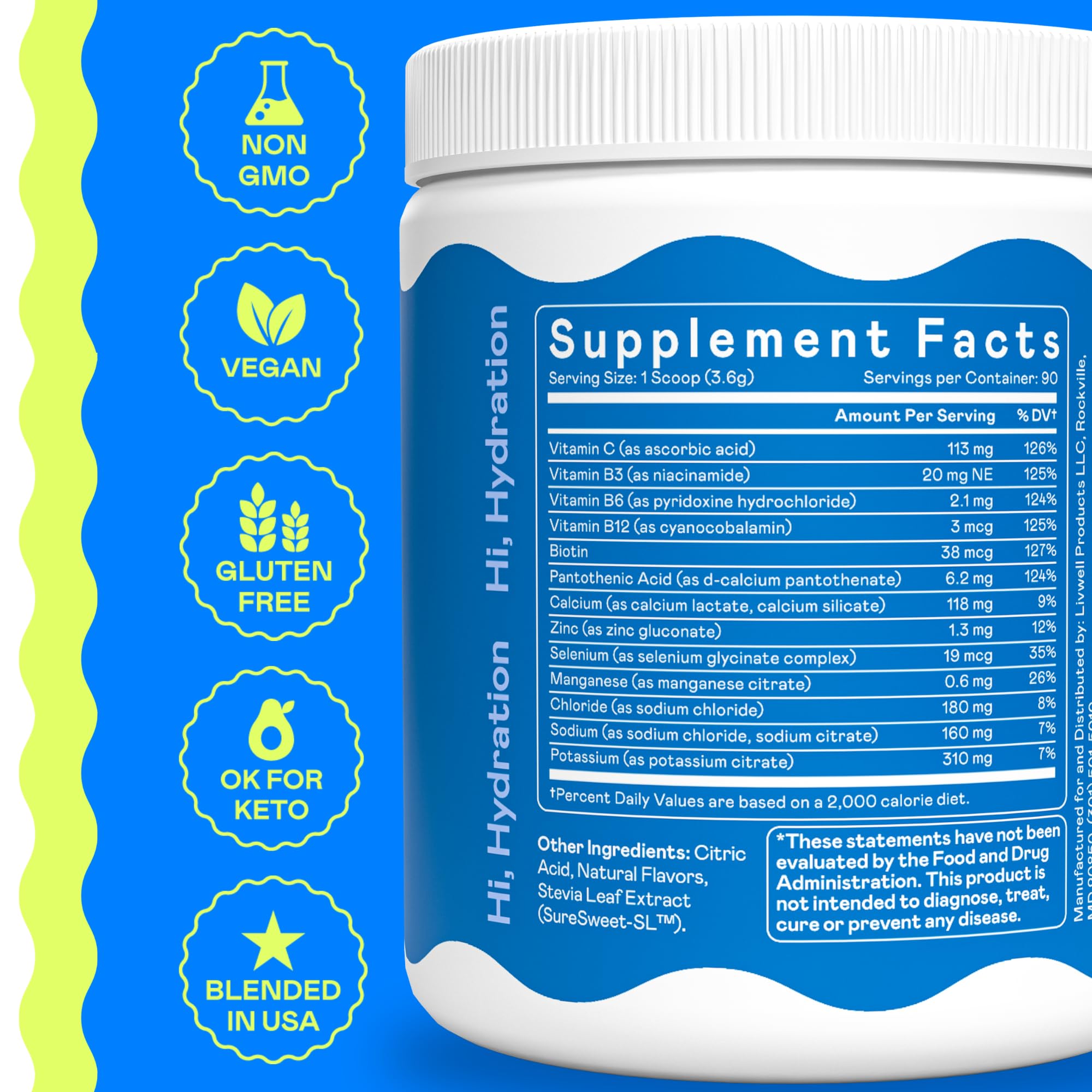 Hi-Lyte Daily Essentials packaging front with lime cucumber mint flavor options