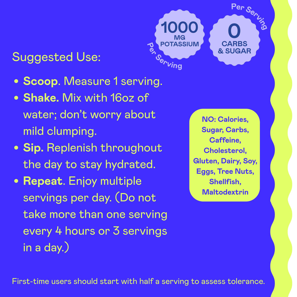Packaging image shows keto electrolyte powder for active days.