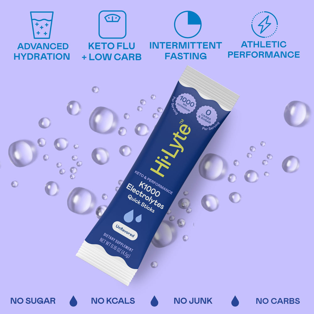Glass of water with Hi-Lyte K1000 supporting hydration