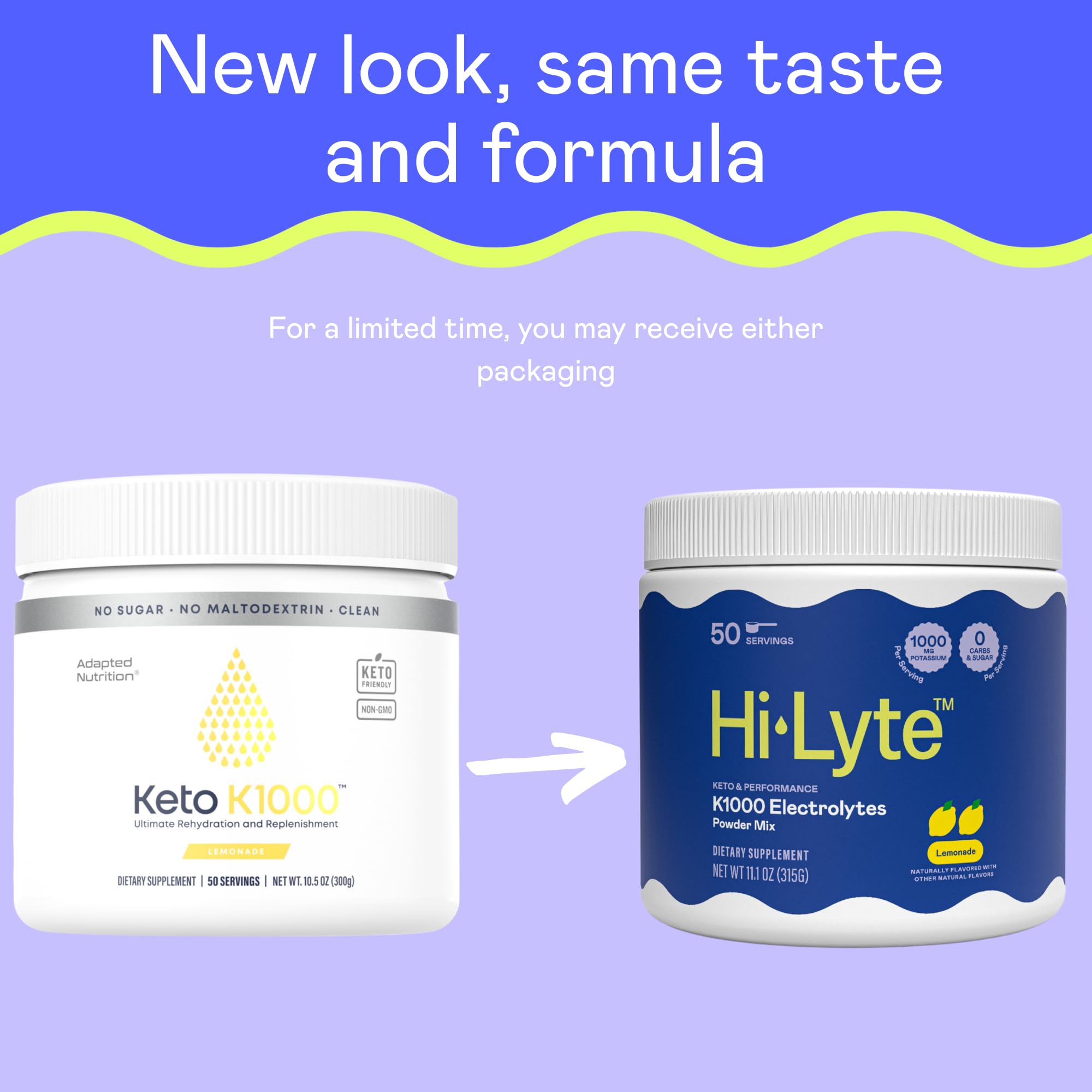 Hi-Lyte K1000 Lemonade pour ready for quick on-the-go hydration.