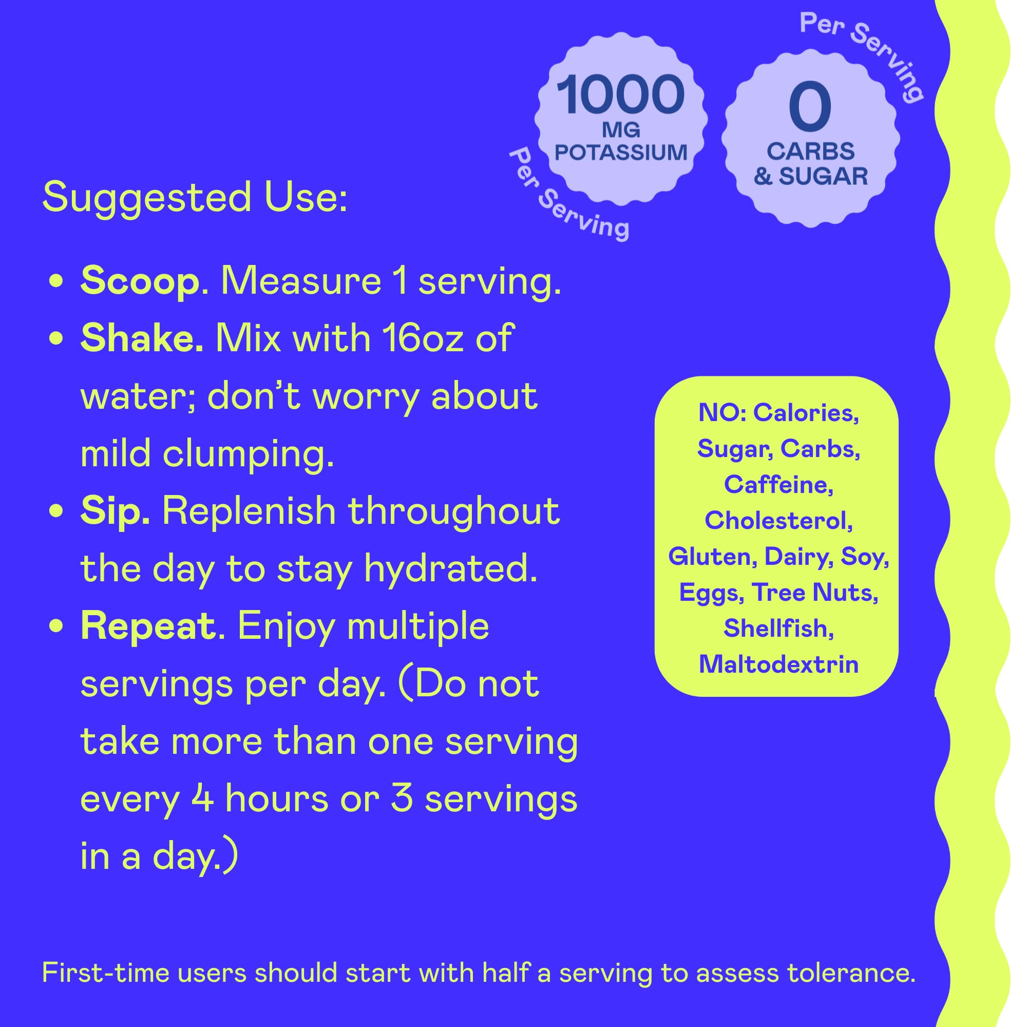 Hi-Lyte K1000 no added sugar label signals clean hydration.