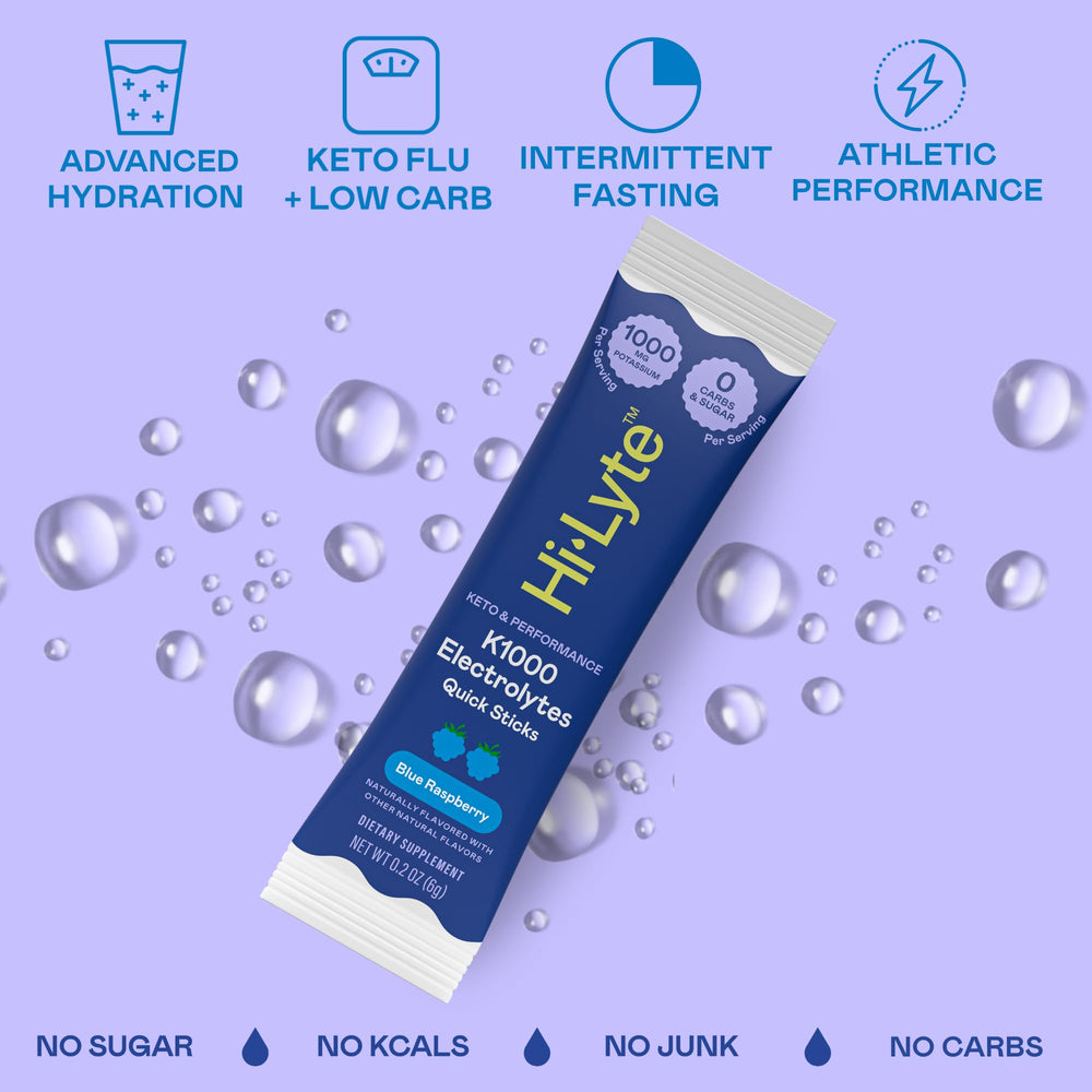 Hi-Lyte K1000 zero sugar formula supports keto hydration.