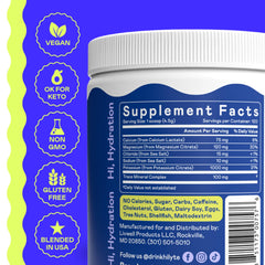 Hi-Lyte Keto K1000 dissolves quickly in water to create clear hydration.