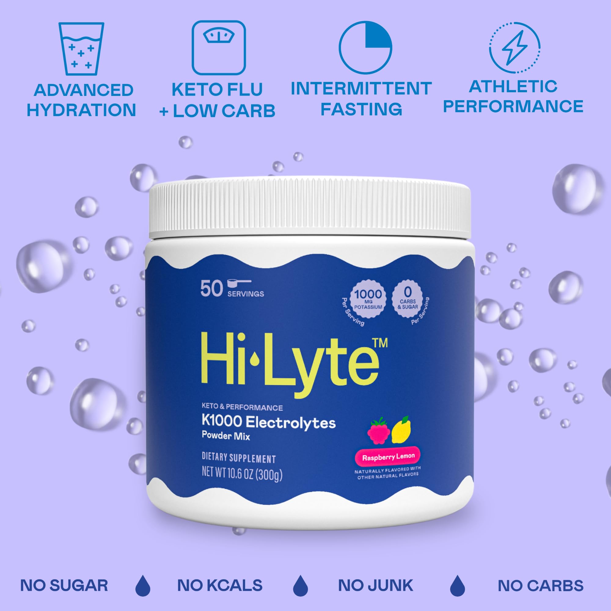 Dissolving Keto K1000 in water for fast hydration after workouts