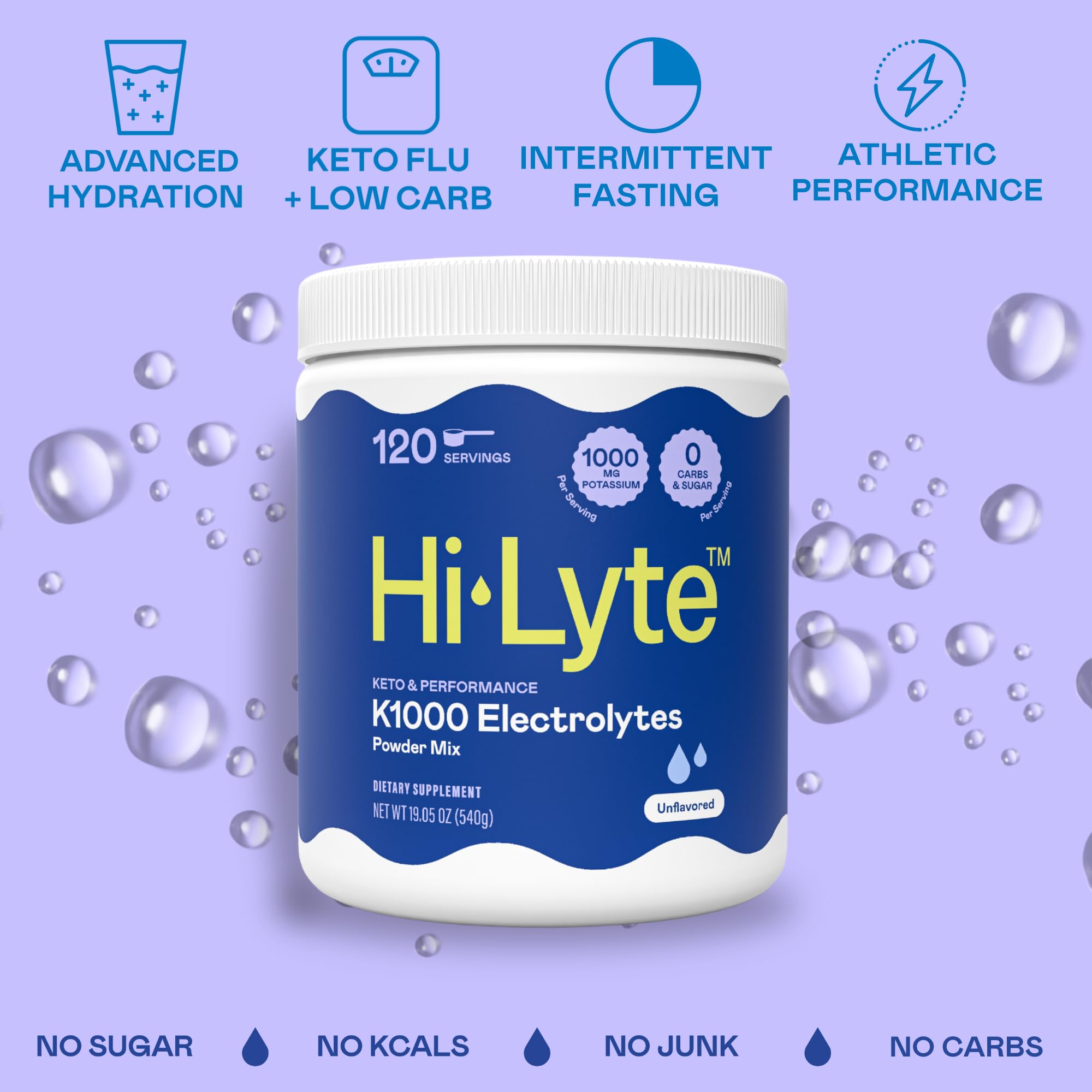 Hi-Lyte Keto K1000 tub front view compact packaging for easy storage.