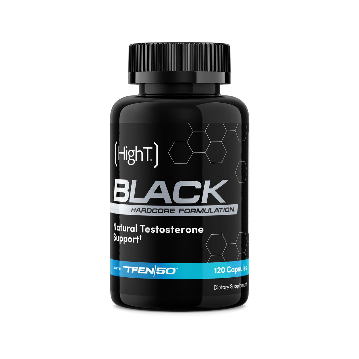 HI-T High T Black bottle front view for vitality support