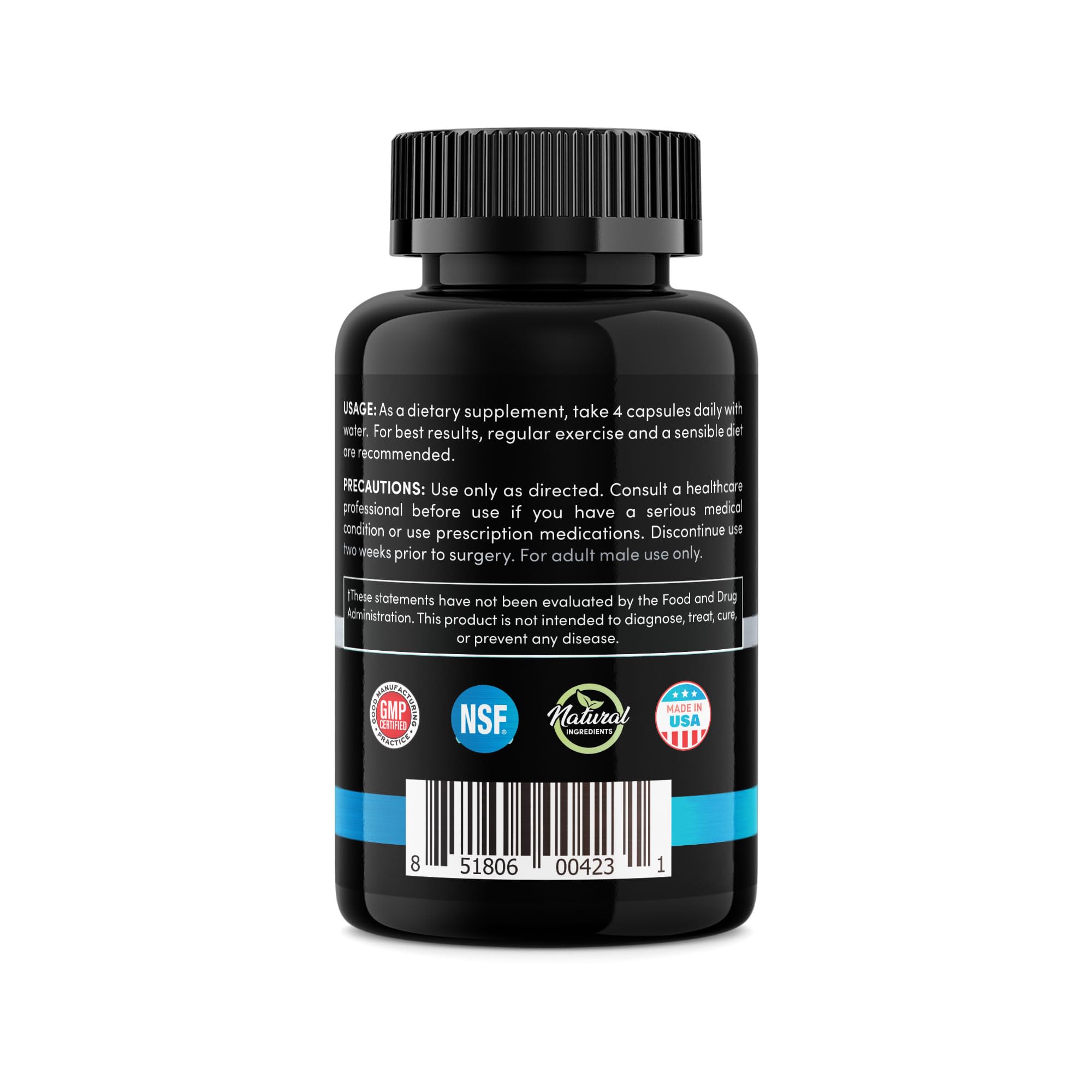 HI-T High T Black packaging on a gym shelf for workouts