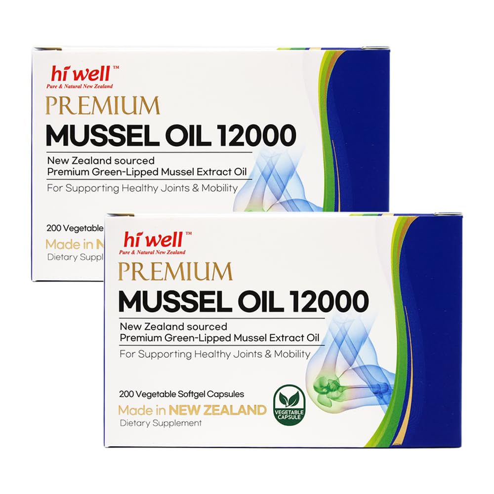 Hi Well Green-Lipped Mussel 12000mg bottle front premium New Zealand sourcing