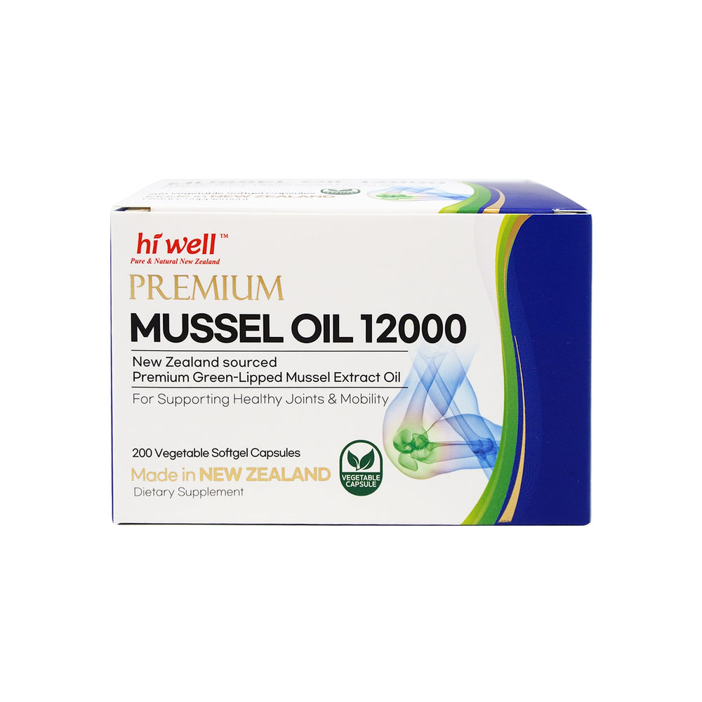 Hi Well Green-Lipped Mussel label closeup purity and New Zealand origins