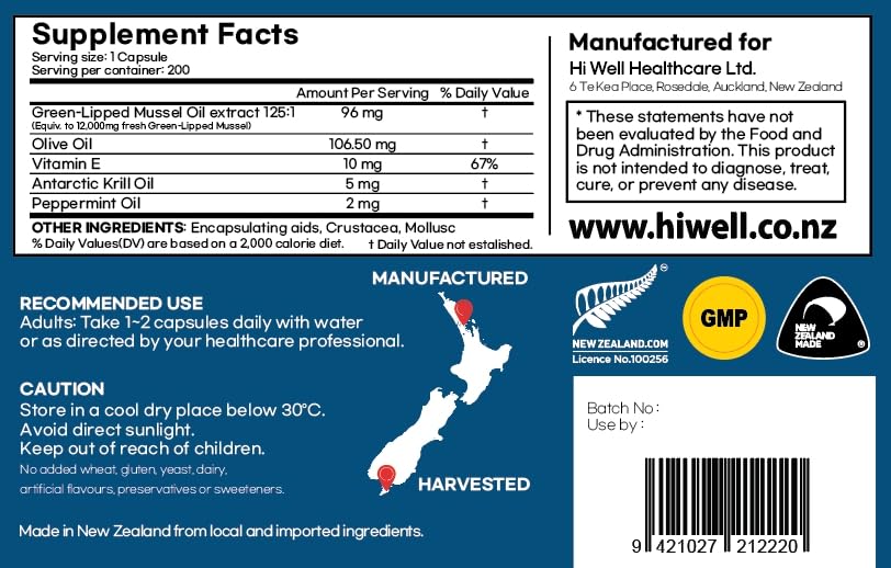 Hi Well product insert provides usage tips and ingredient details at a glance