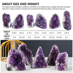 HIBCIGA amethyst geode inside cavity acts as a striking centerpiece