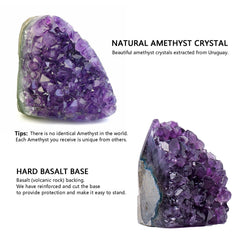 HIBCIGA amethyst rock raw stone with rugged texture for display