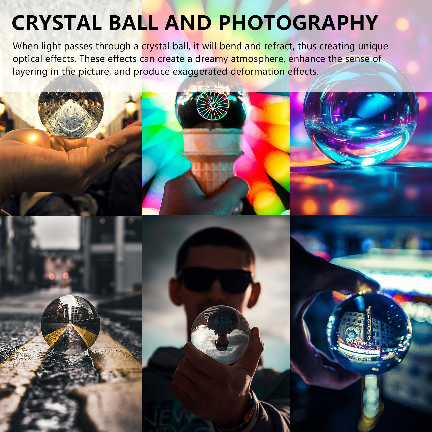 HIBCIGA clear crystal ball 15cm with stand eye-catching display piece