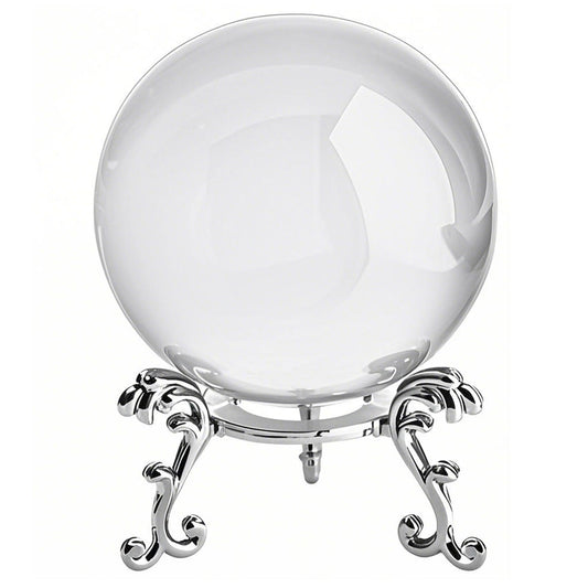 HIBCIGA clear crystal ball 6cm with stand on desk for elegant decor