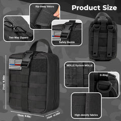 HidroPony IFAK bag zipper close-up emphasizes durability and reliability