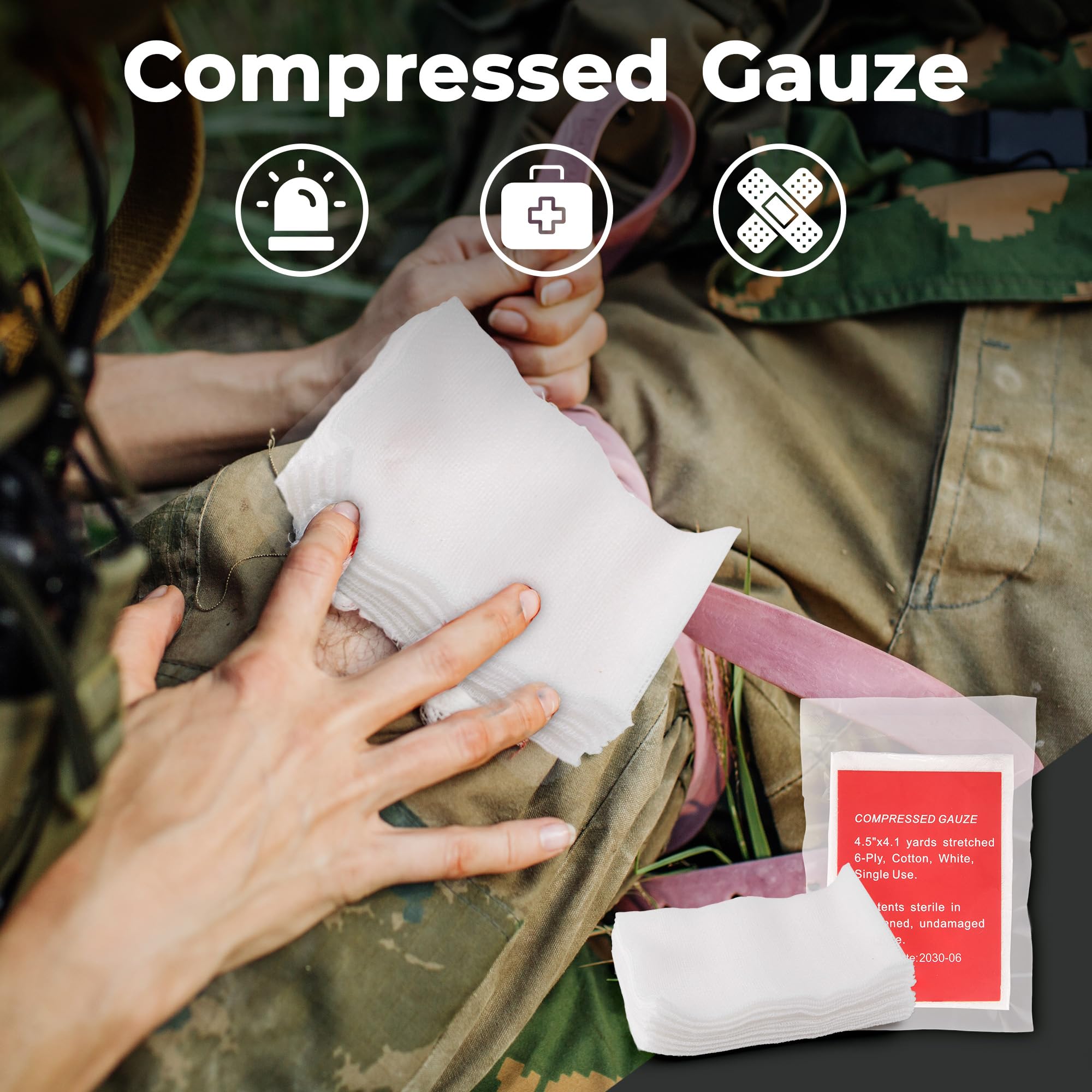 HidroPony IFAK elastic bandage supports rapid compression and immobilization.