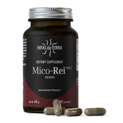 Mico Rei capsules in glass jar ready for daily energy support