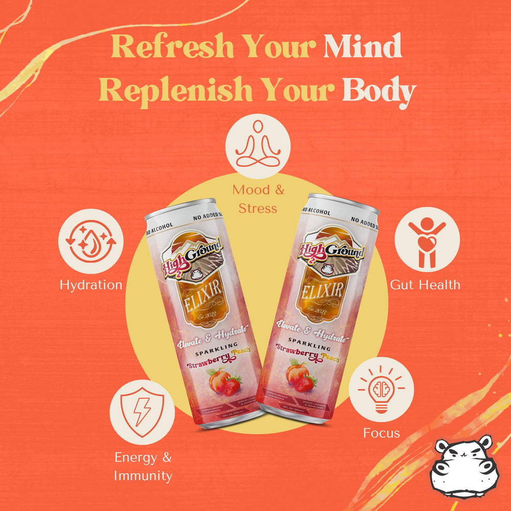 High Ground Elixir ingredients image—Cordyceps and Chaga support daily vitality