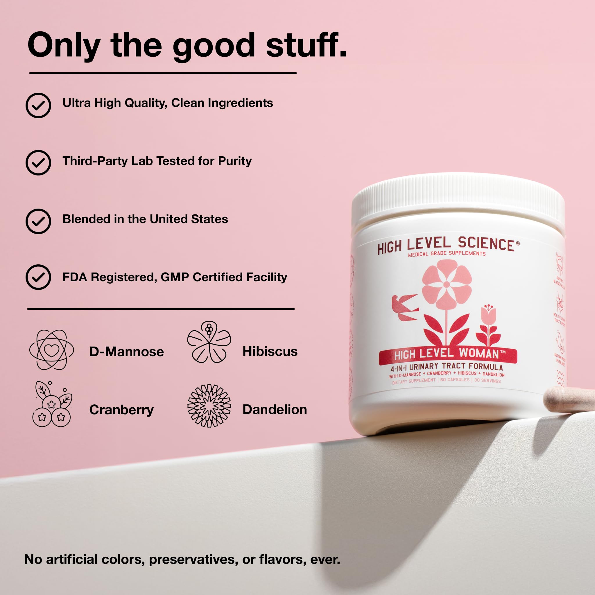 High Level Hibiscus and Dandelion blend visual for natural cleanse