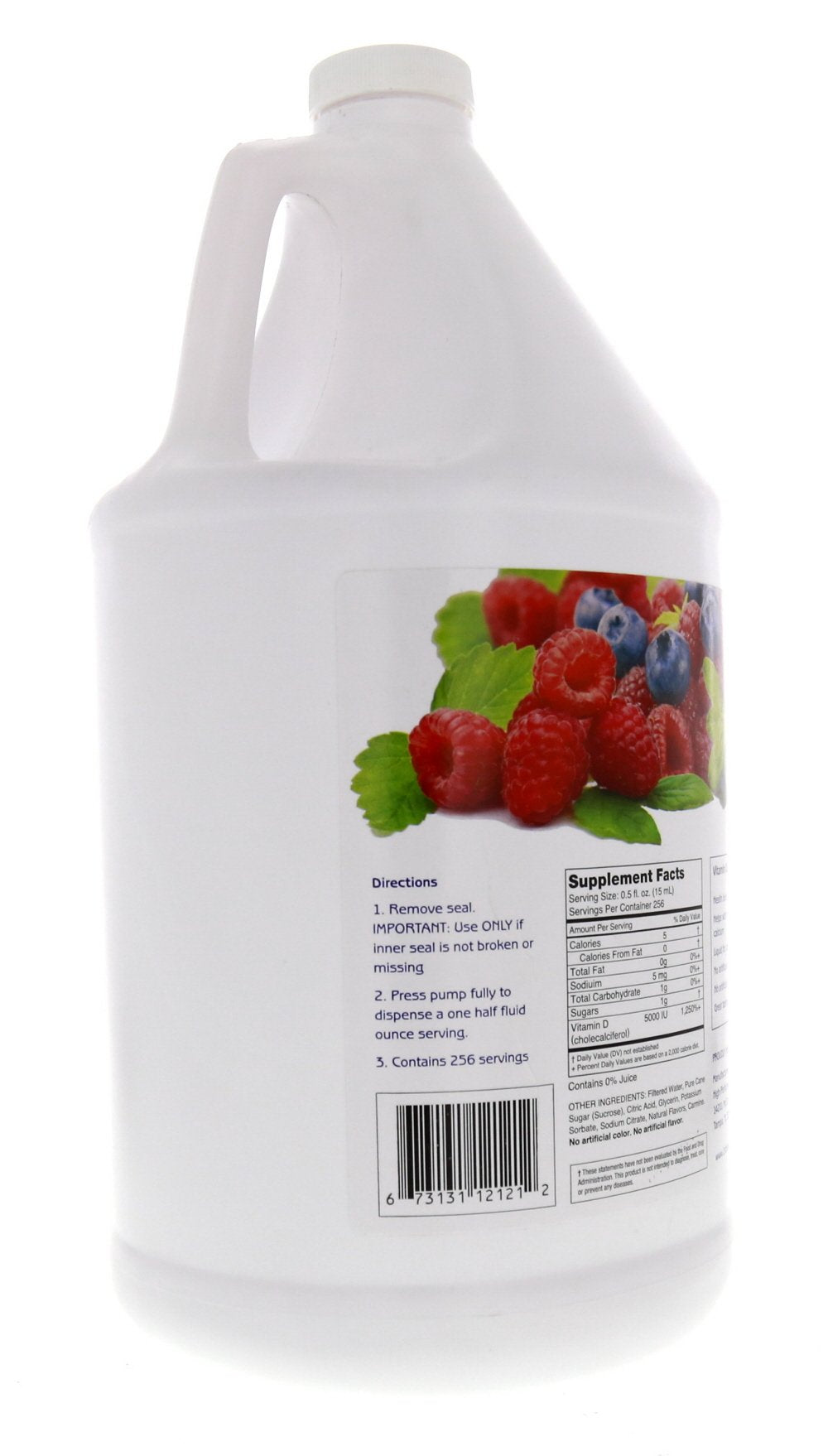 Glass with chilled mixed berry drink and bottle for on-the-go wellness