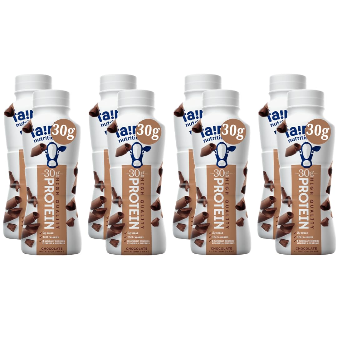 High Protein Nutrition Shakes Milk Chocolate bottle on-the-go image for convenient protein