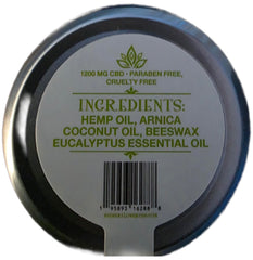Higher Flower Balm with eucalyptus aroma, ready for post-workout relief at home.