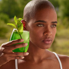 HigherDOSE Detox Drops on the kitchen counter ready for daily detox.