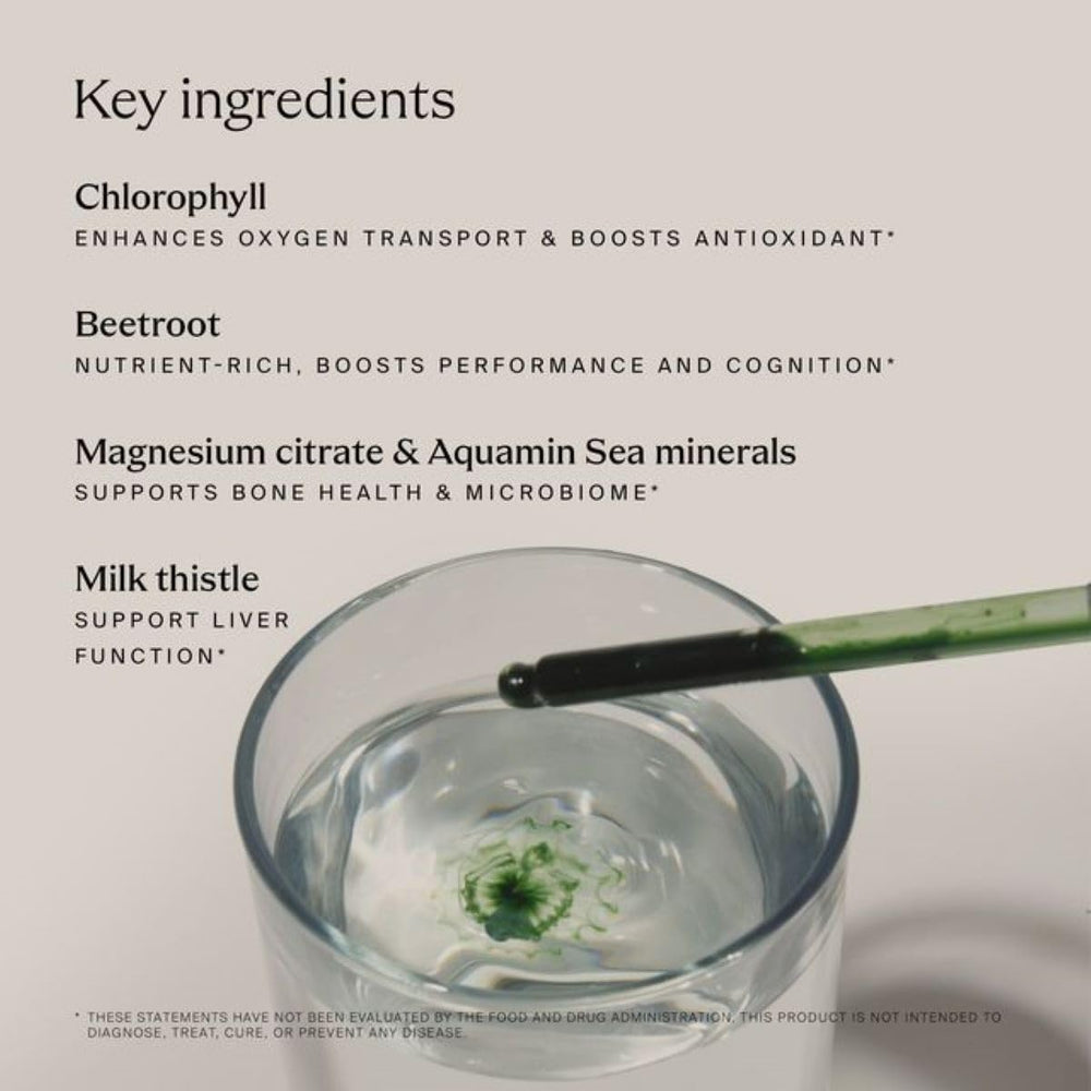 HigherDOSE Detox Drops label highlighting magnesium minerals for daily function.