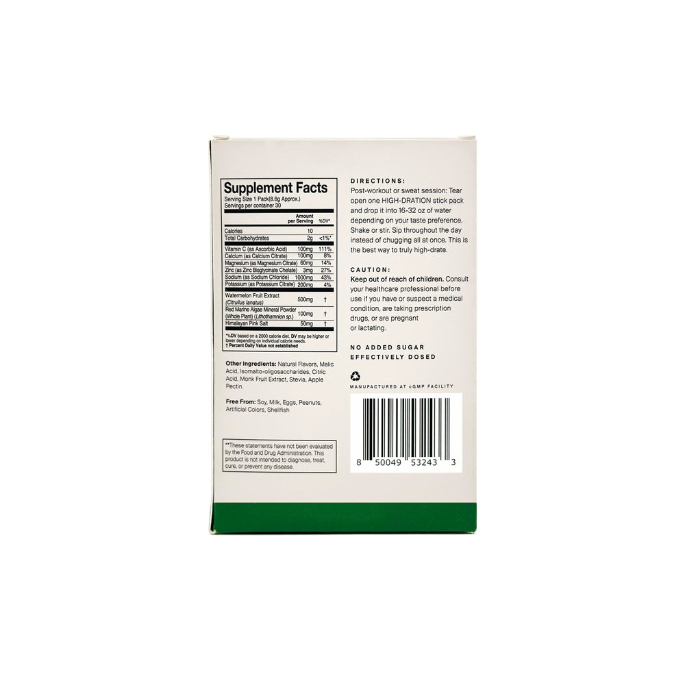 HigherDOSE HIGH-DRATION powder near a sauna setup signaling post-heat recovery